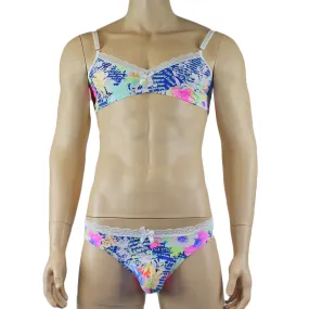 Mens Suzanne Floral Bra Top & G string Thong