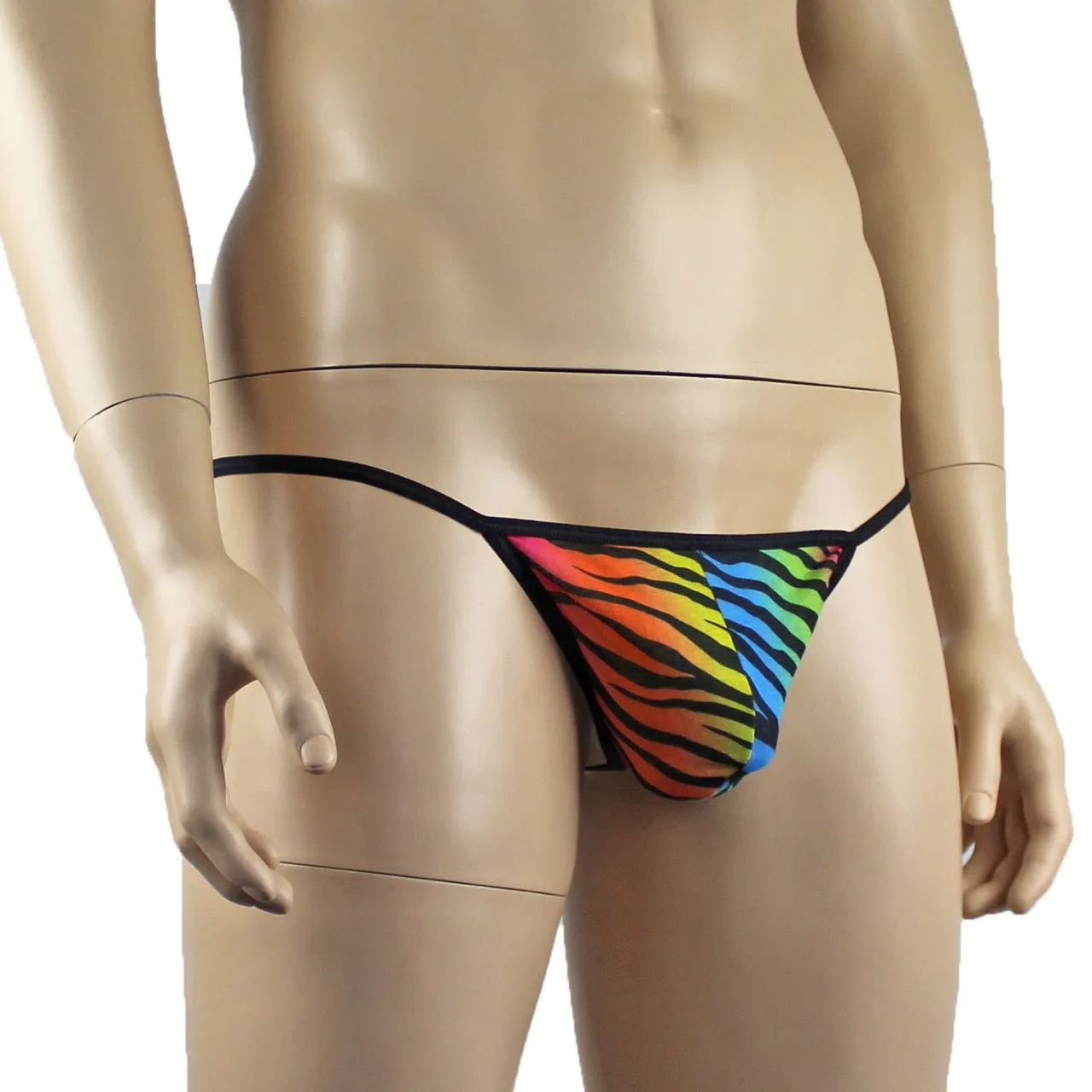 Mens Zebra Gay Pride Festival Pouch G string