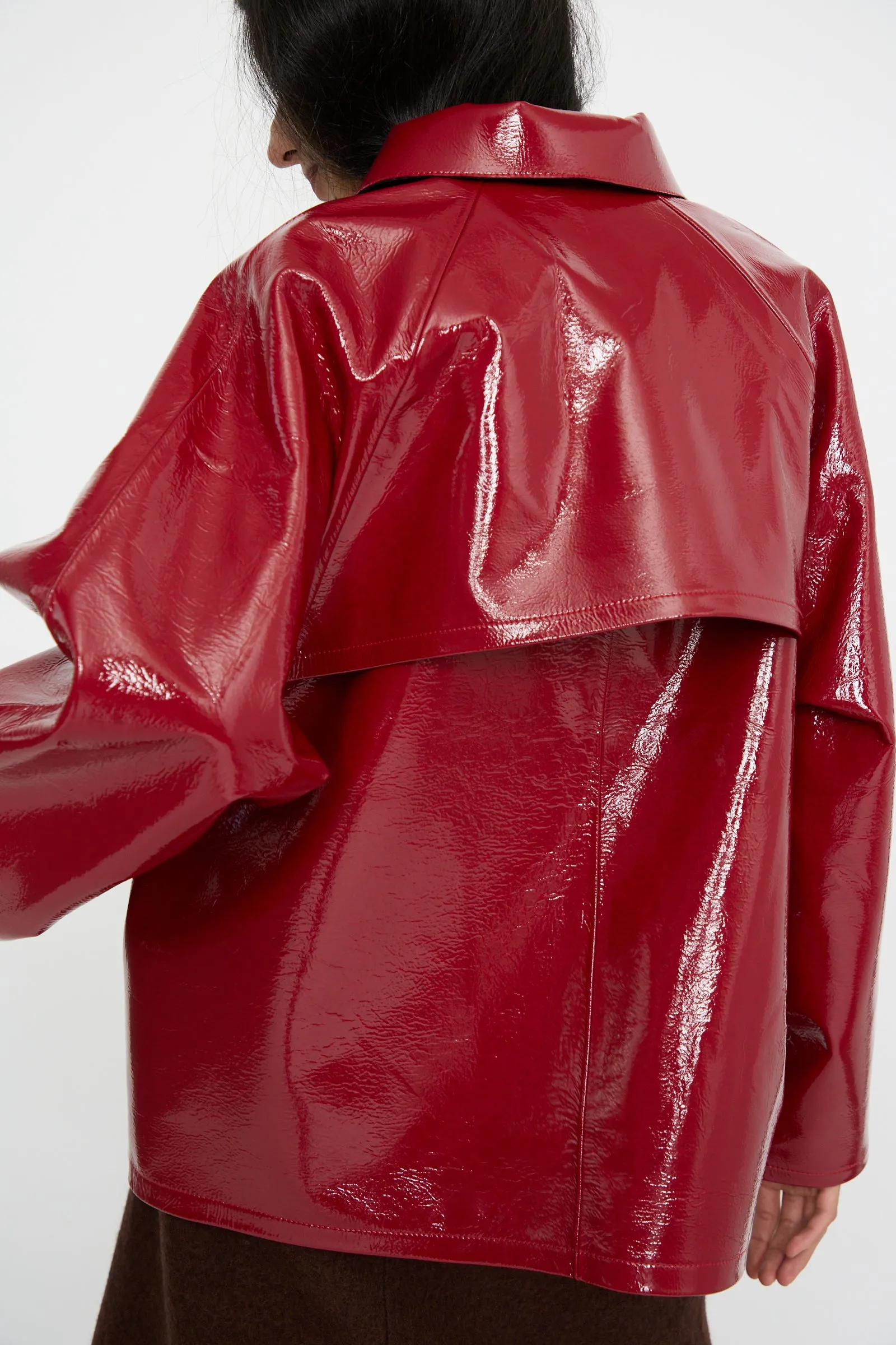 Original Hip Lacquer Jacket in Wool Red