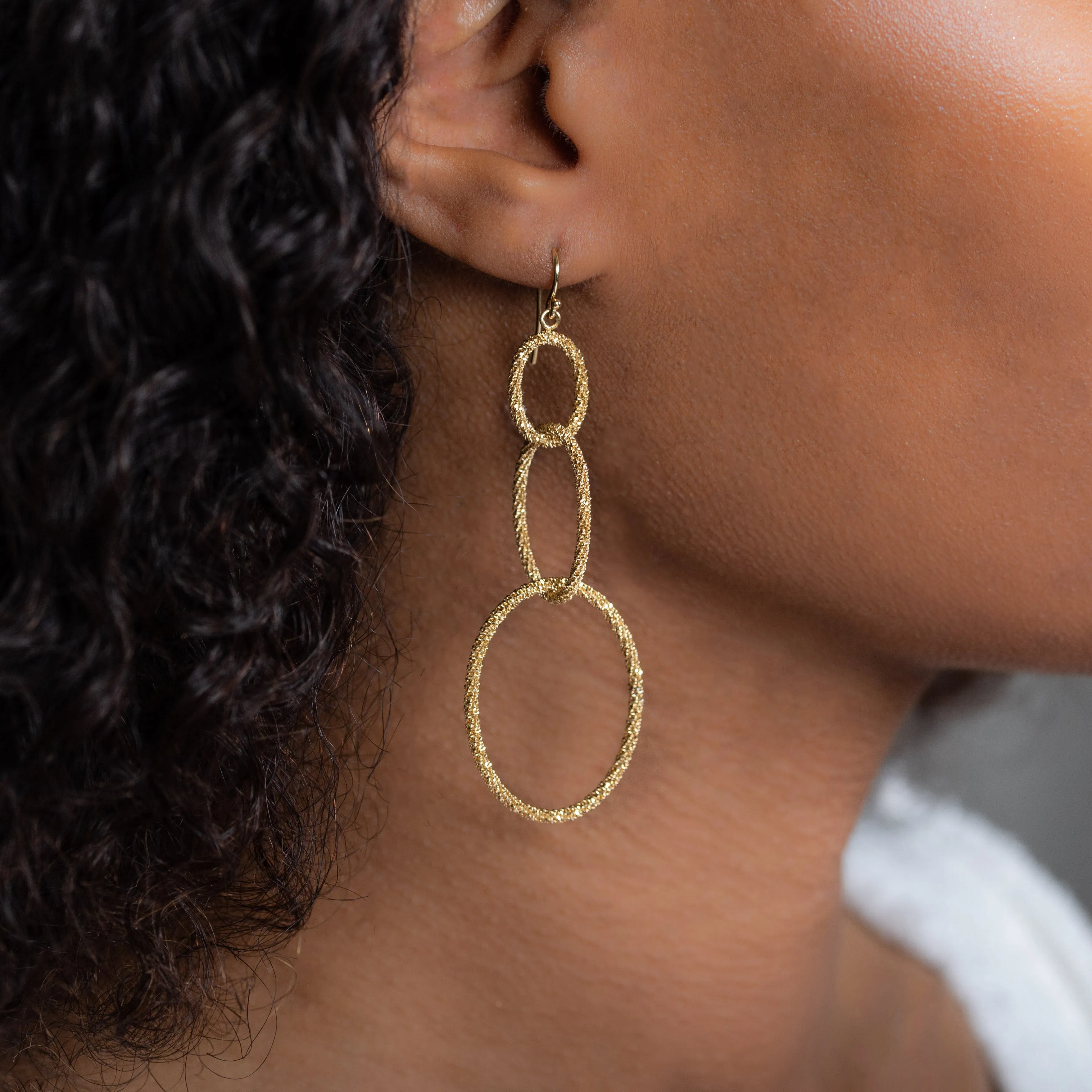 Oval Trio Stardust Earrings