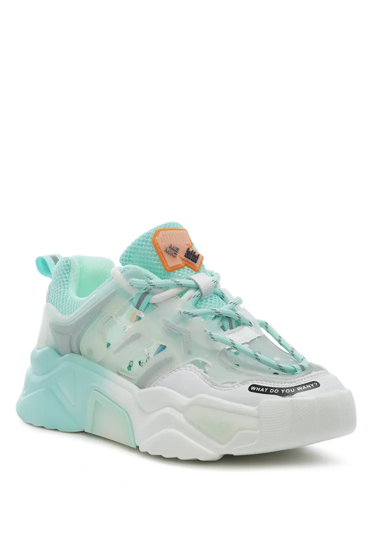 pebby ice chunky sneakers