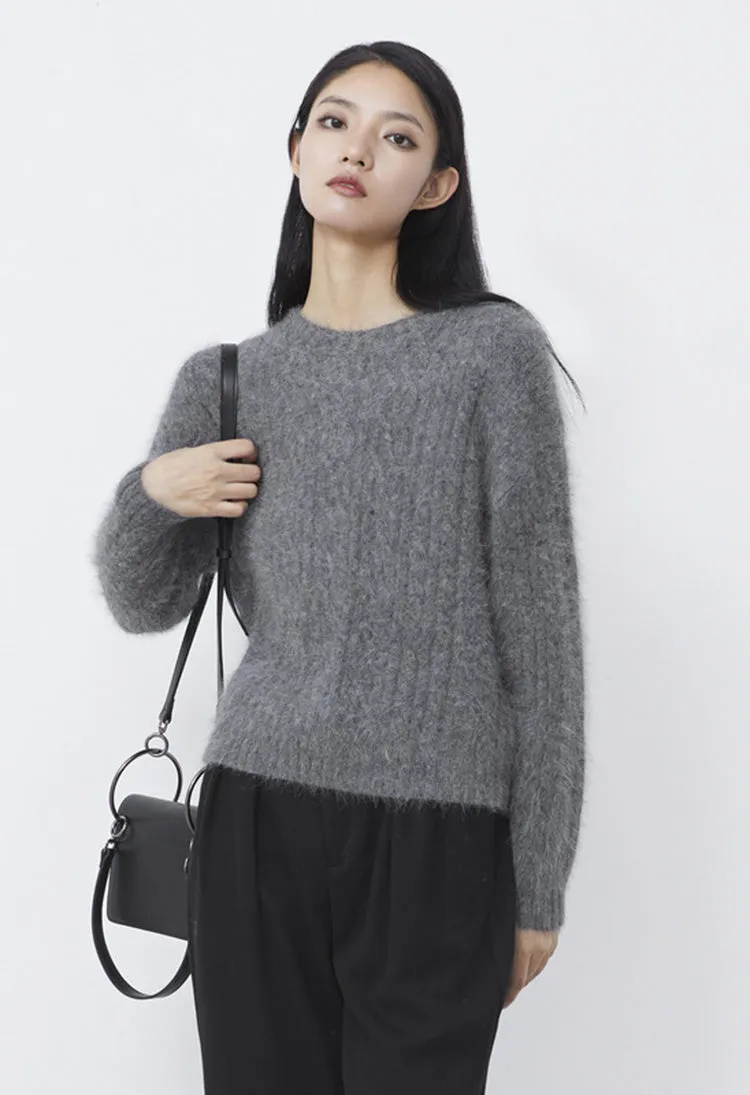 Round Neck Loose Long-Sleeved Sweater