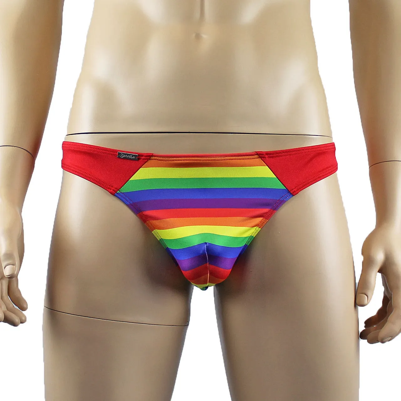 SALE - Gay Pride LGBTQI Mens Wide Front Thong Red