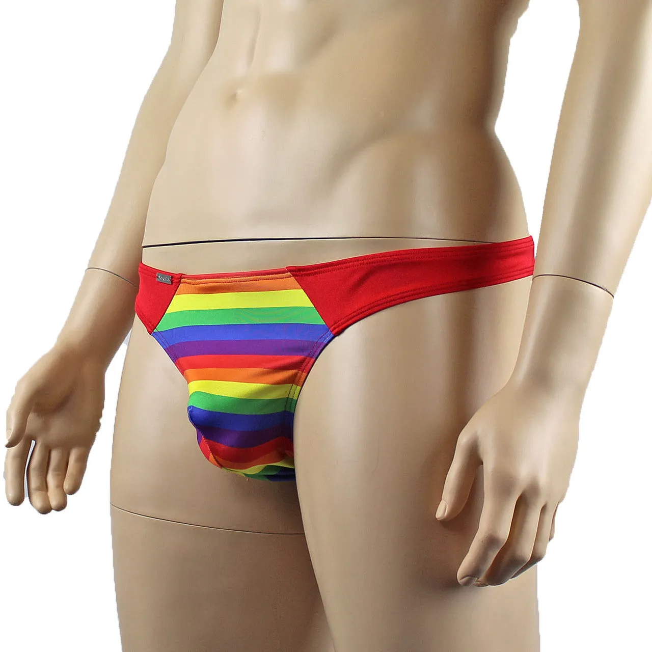 SALE - Gay Pride LGBTQI Mens Wide Front Thong Red