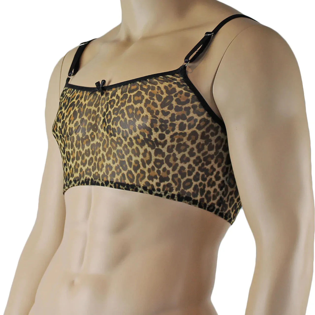 SALE - Mens Leopard Lingerie Animal Print Camisole Top