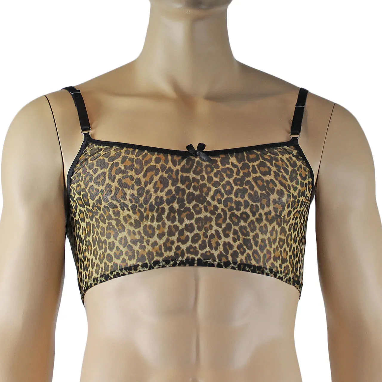 SALE - Mens Leopard Lingerie Animal Print Camisole Top