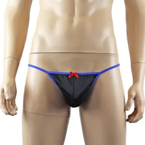 SALE - Mens Lingerie Colourful Stud G string with Bow Front (assorted colours)