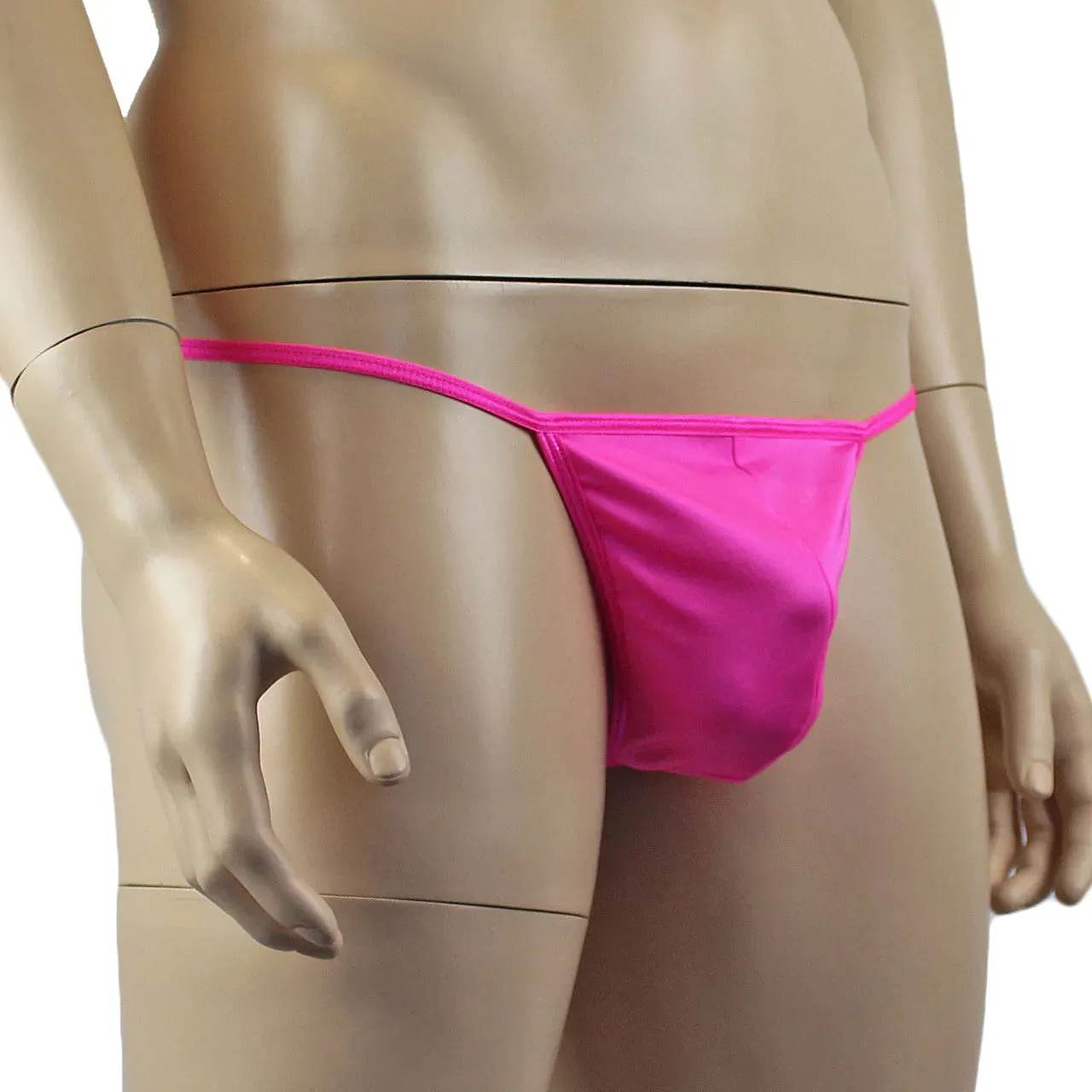 SALE - Mens Mick Keep It Simple Spandex Pouch G string with Thin Elastic Hot Pink