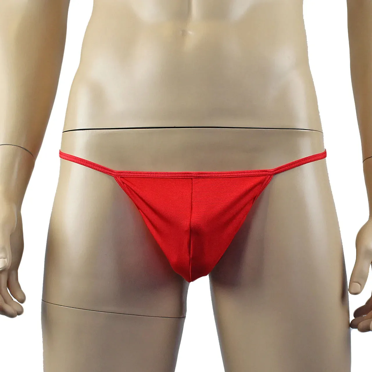 SALE - Mens Mick Keep It Simple Spandex Pouch G string with Thin Elastic Red