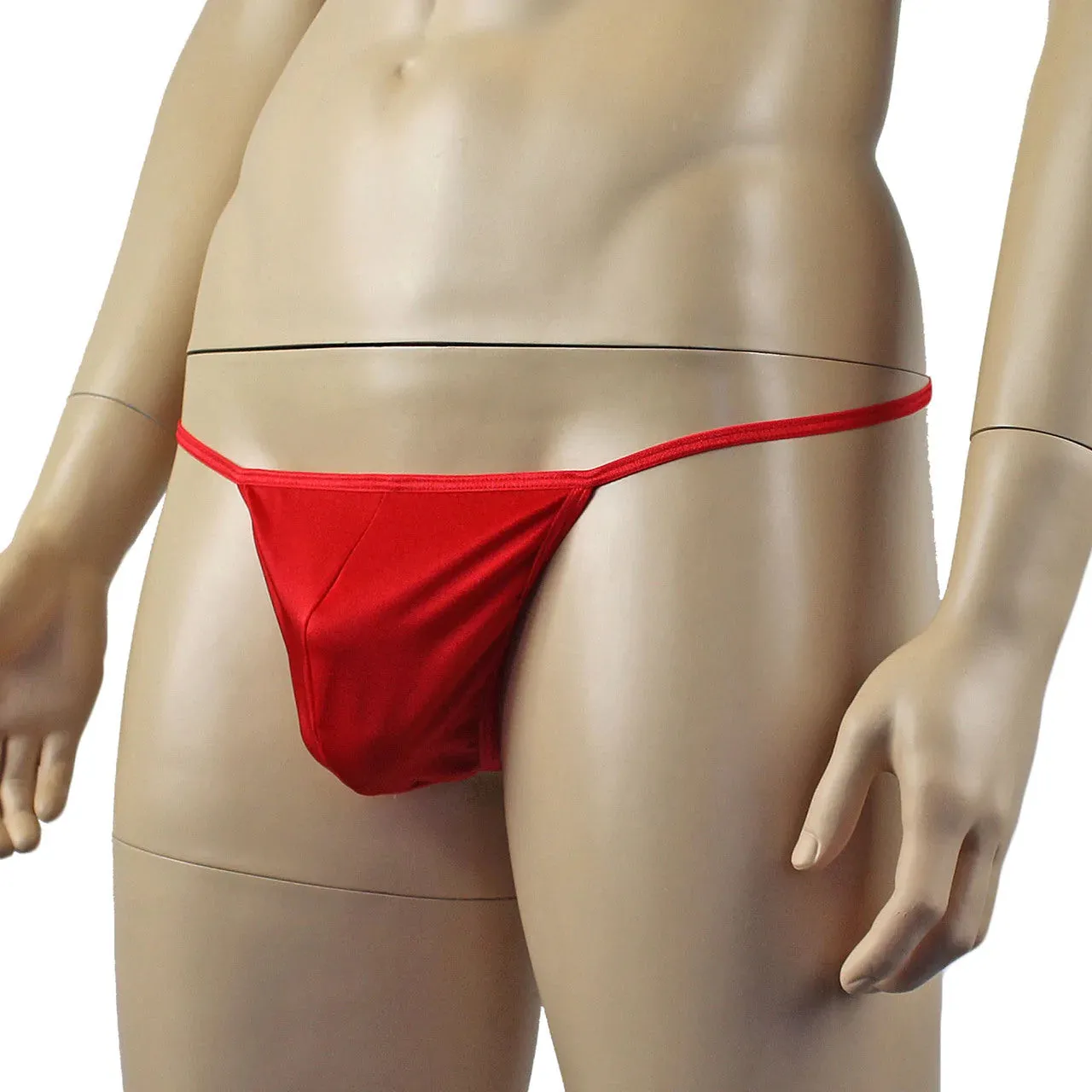 SALE - Mens Mick Keep It Simple Spandex Pouch G string with Thin Elastic Red