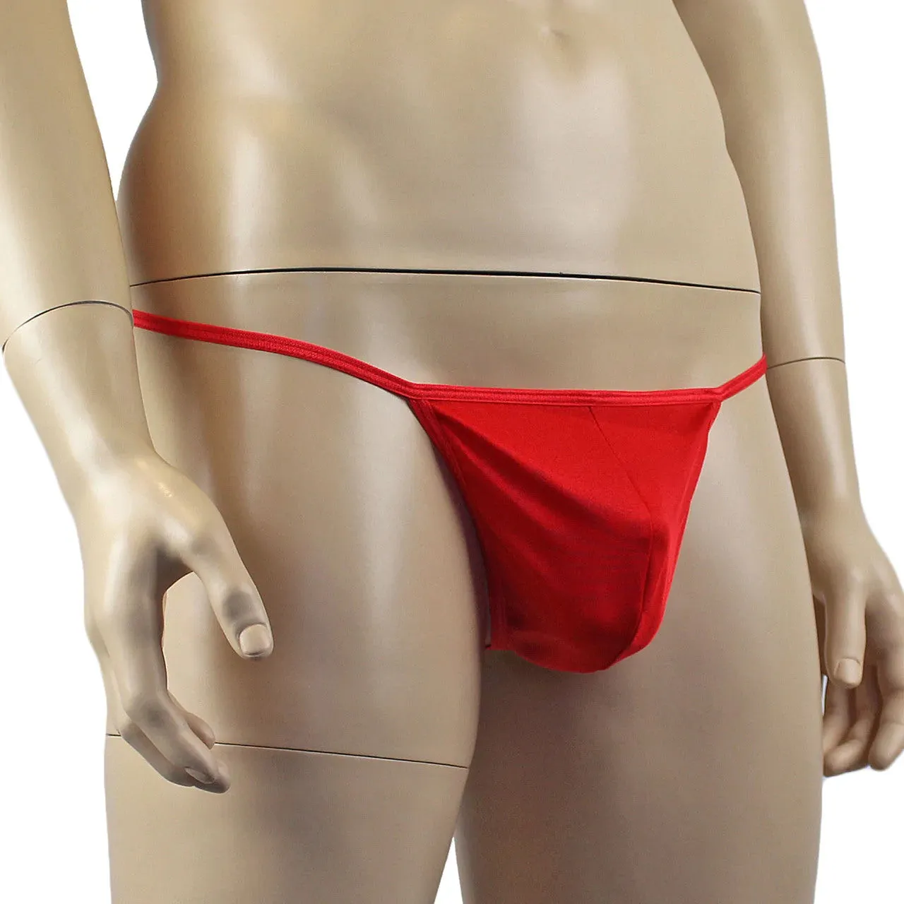 SALE - Mens Mick Keep It Simple Spandex Pouch G string with Thin Elastic Red