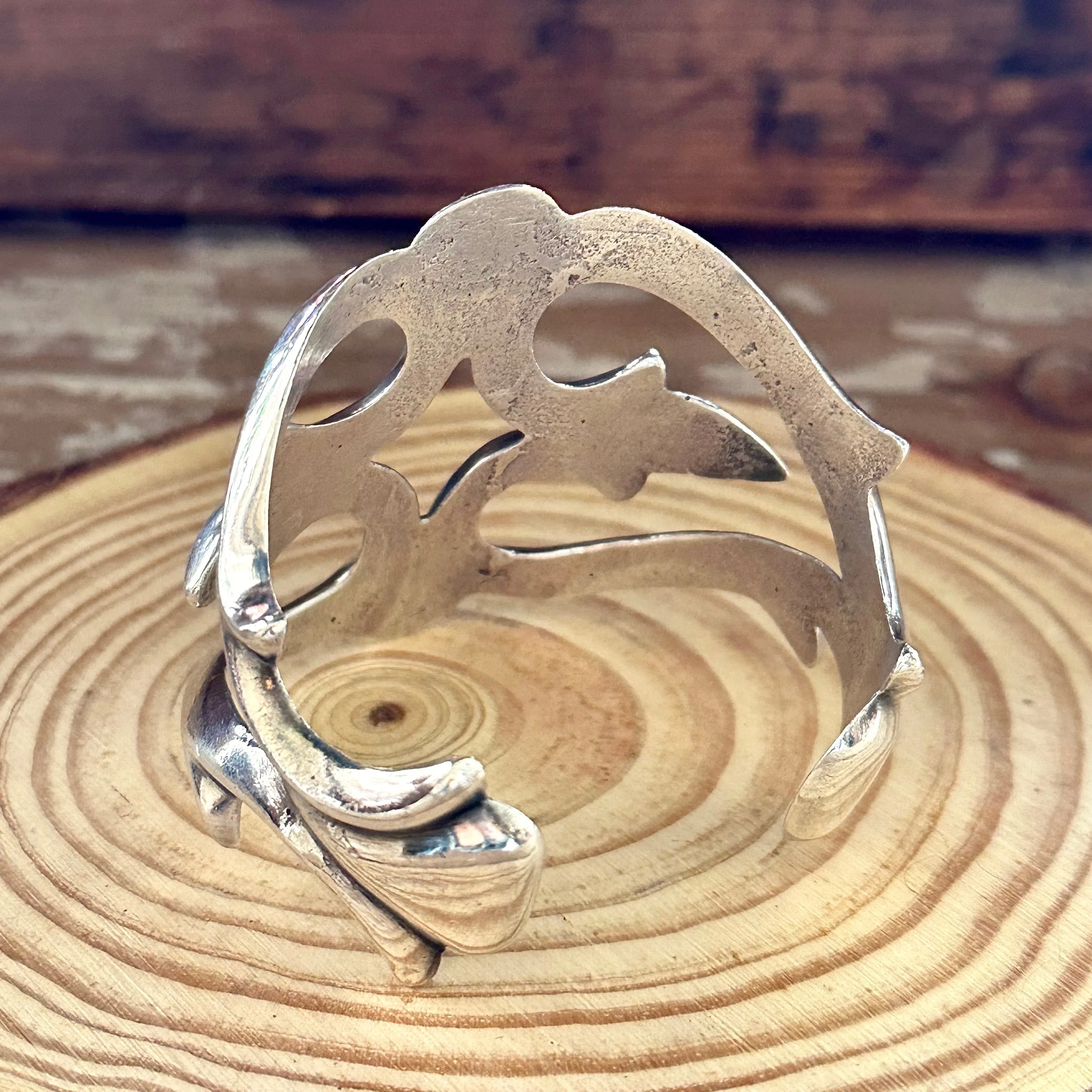 SILVER DREAM Navajo Sand Cast Sterling Silver Cuff