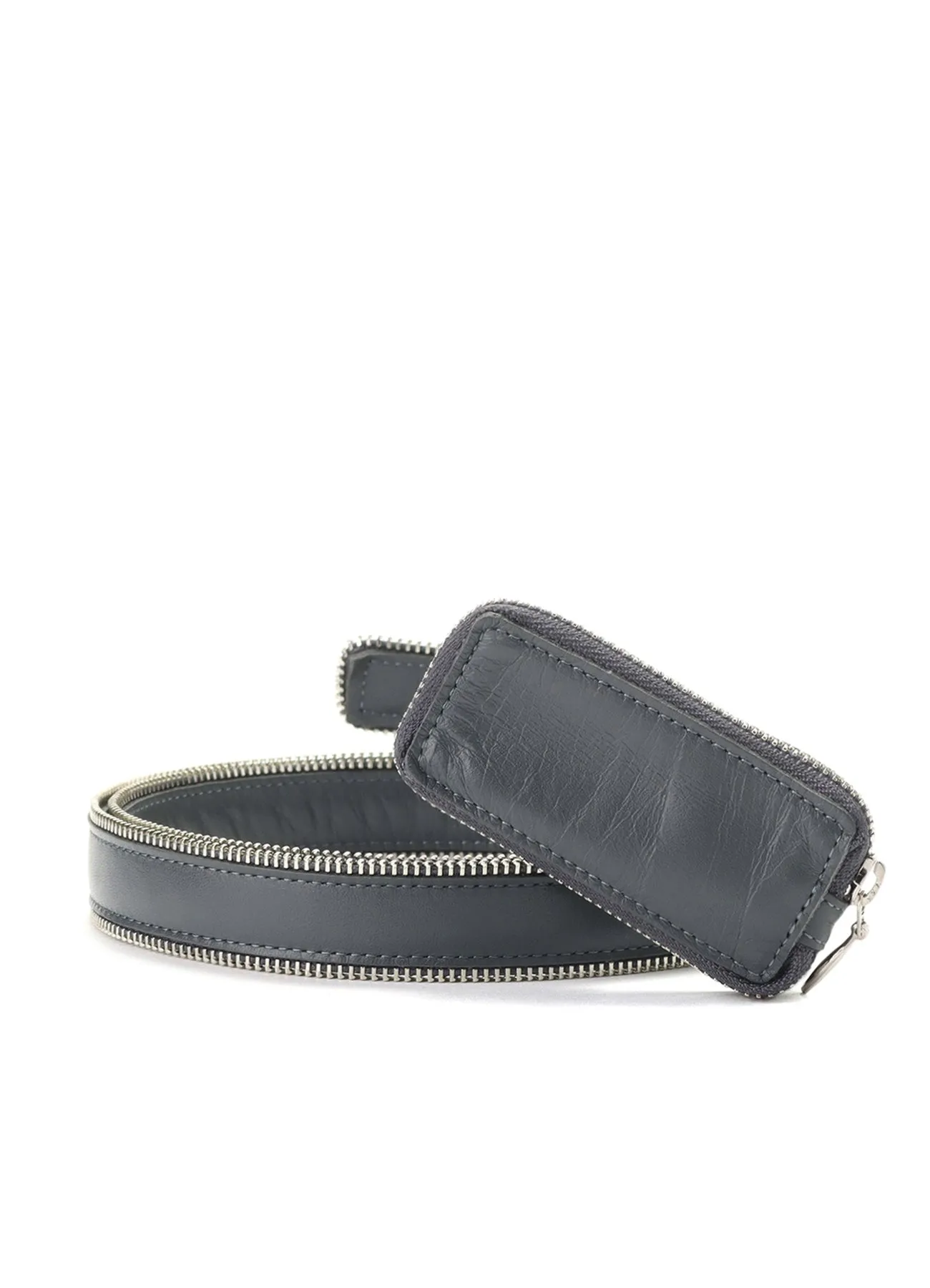 Soft Leather Zip Belt