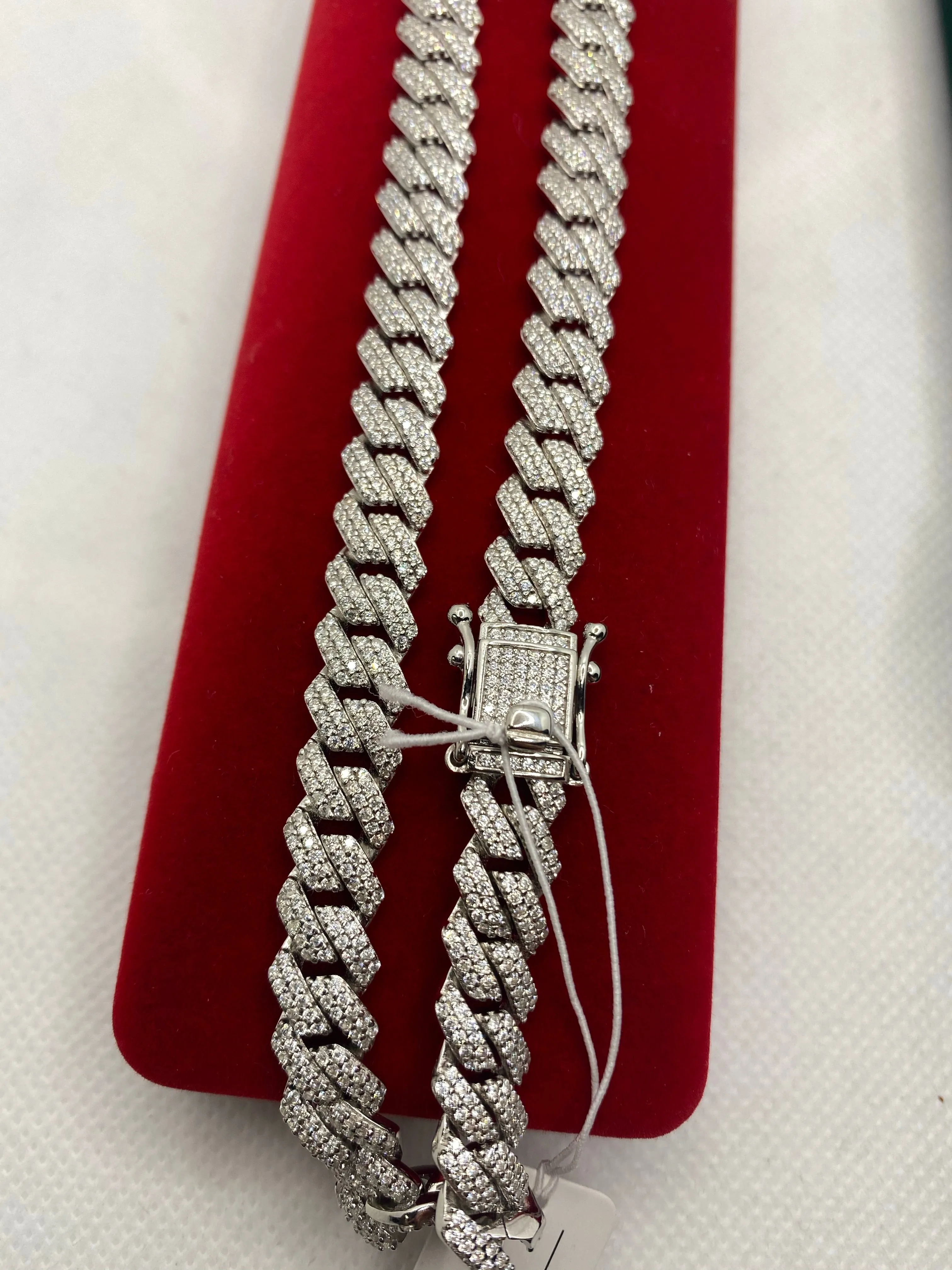 Sterling silver iced out chains