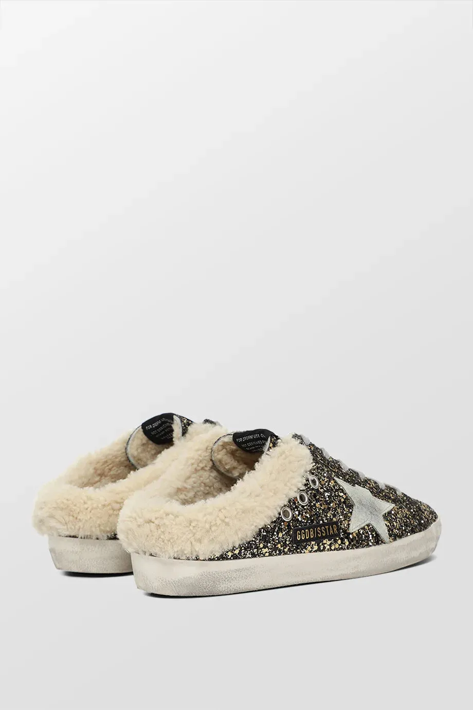 Super-Star Sabot Glitter Upper Suede Star Shearling Sneakers