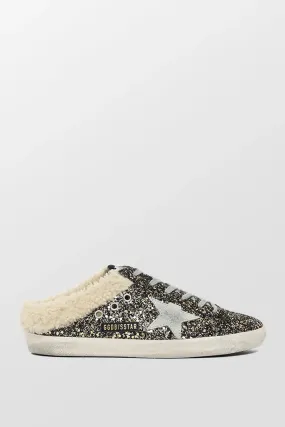 Super-Star Sabot Glitter Upper Suede Star Shearling Sneakers