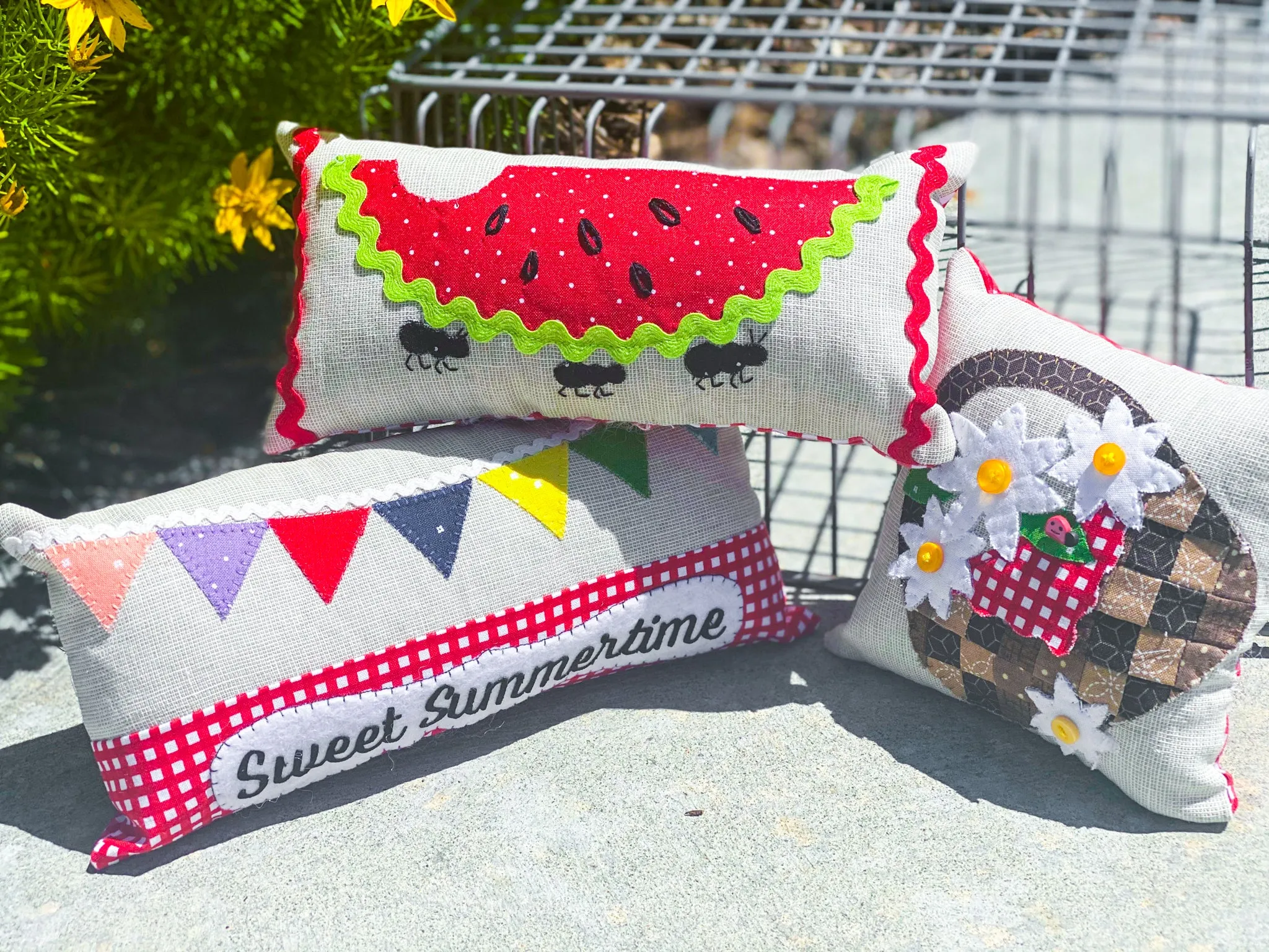 Sweet Summertime Mini Bowl Filler Pillows (Downloadable Pattern)