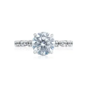 Tacori .39CTW Petite Crescent Engagement Ring Mounting in Platinum