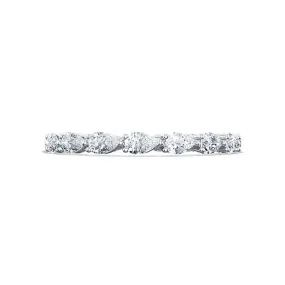 Tacori Pear Shaped Diamond Eternity Band in 18K White Gold