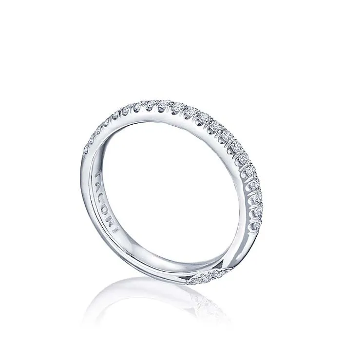 Tacori Single Row Pave Wedding Band in Platinum