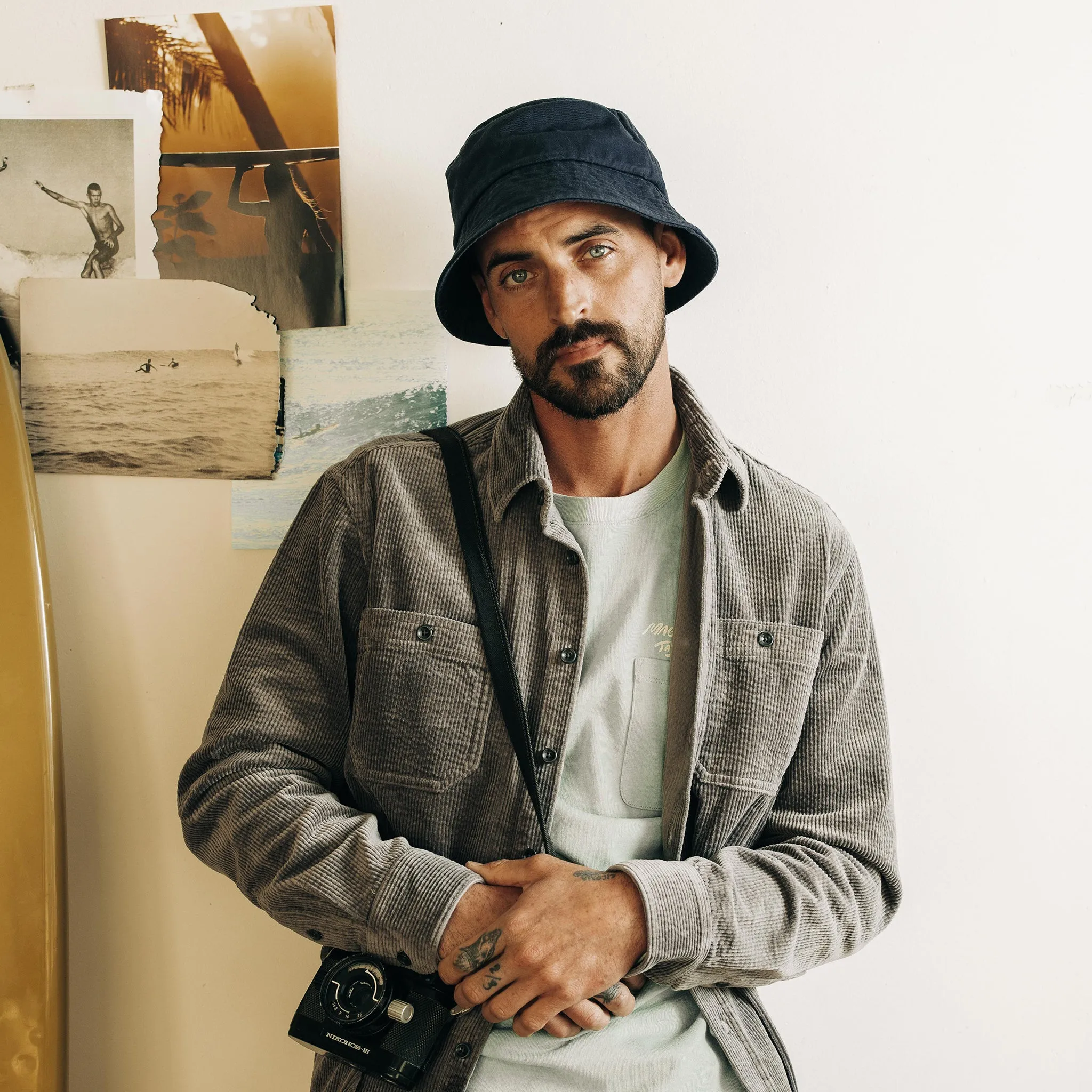 The Bucket Hat in Washed Navy Twill