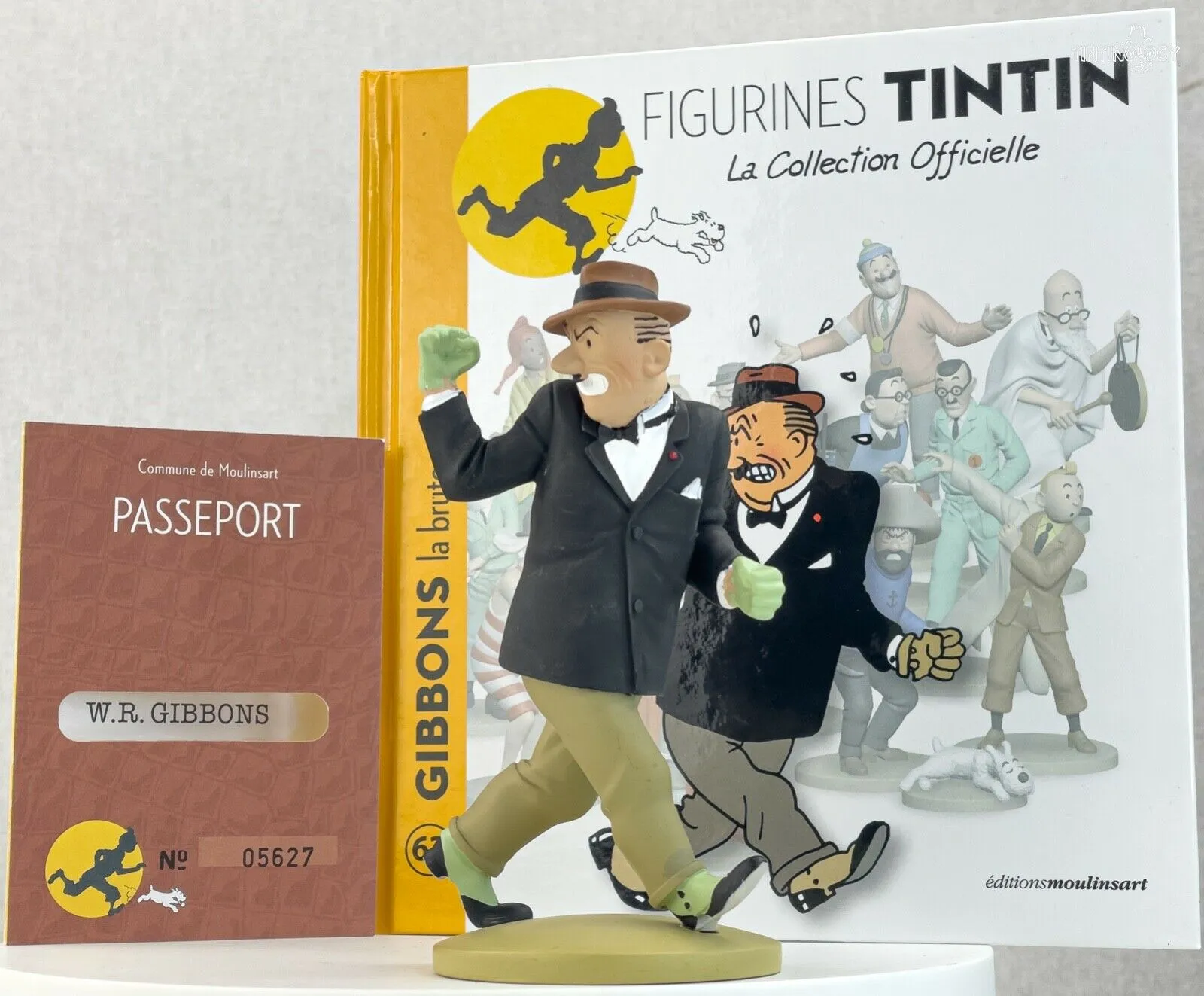 Tintin Figurine Officielle # 63 Gibbons from Blue Lotus model ML resin Figure