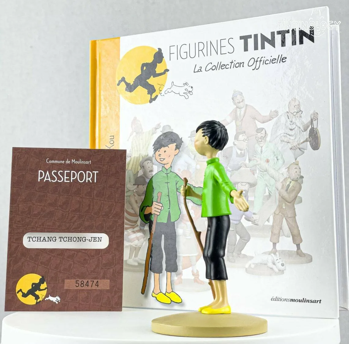 Tintin Figurine Officielle # 8 Chang: Blue Lotus Herge model ML resin Figure