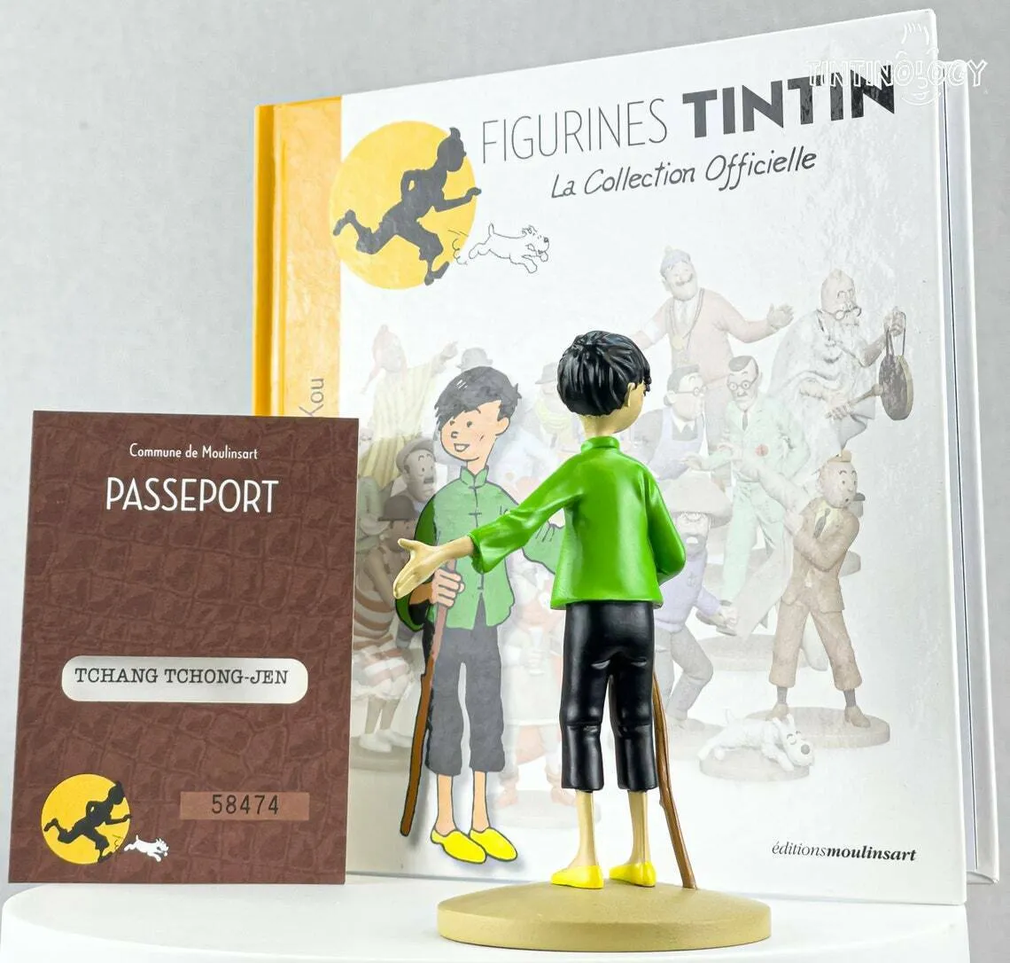 Tintin Figurine Officielle # 8 Chang: Blue Lotus Herge model ML resin Figure