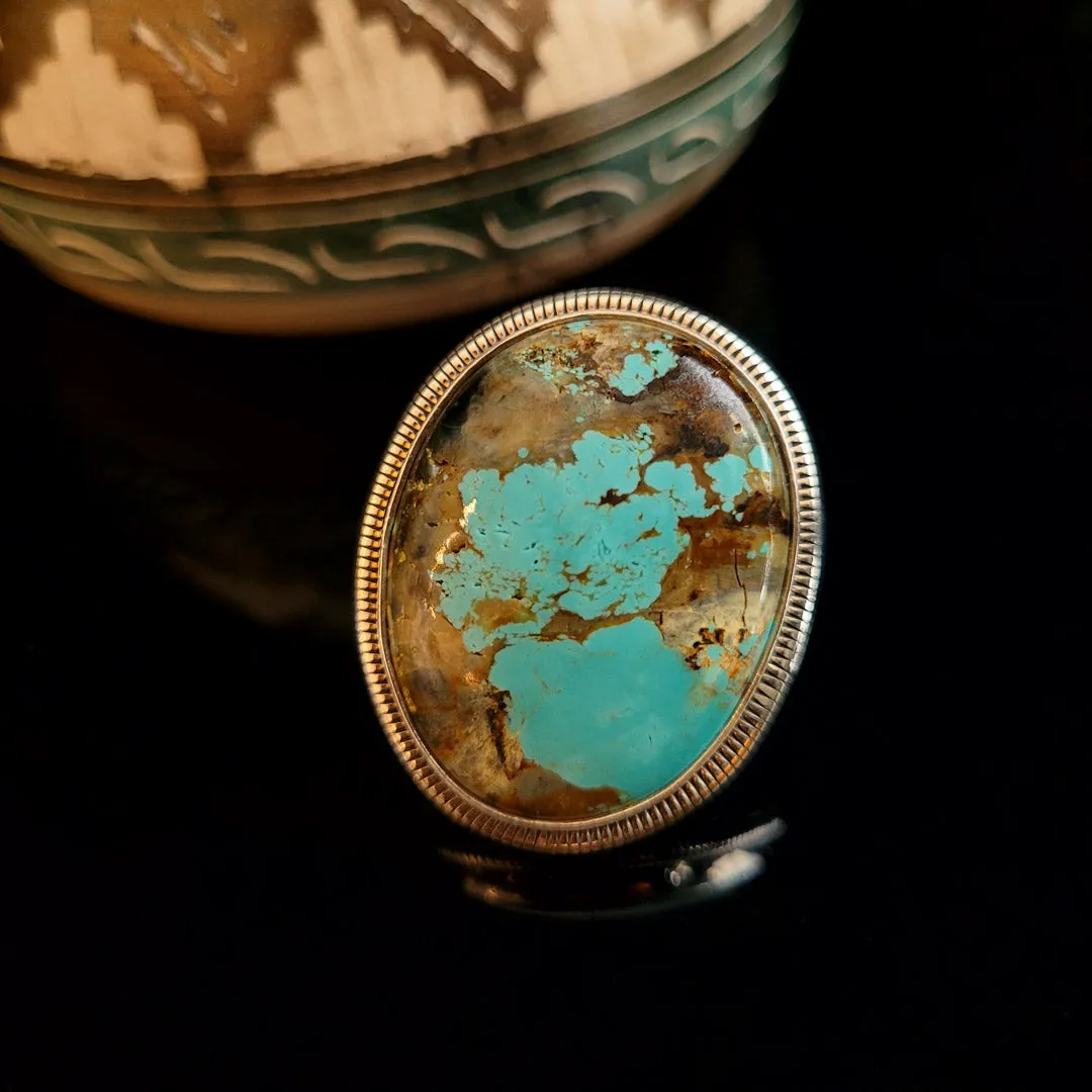 Turquoise and Sterling Silver Navajo Ring