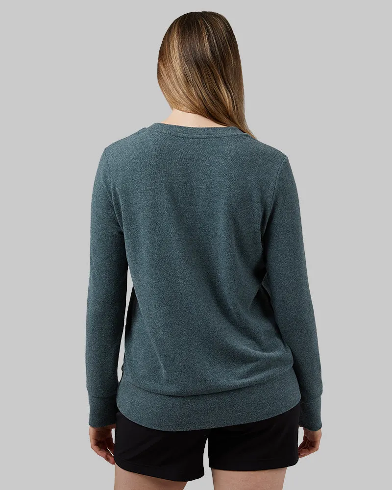 WOMEN'S SOFT SWEATER KNIT VNECK TOP