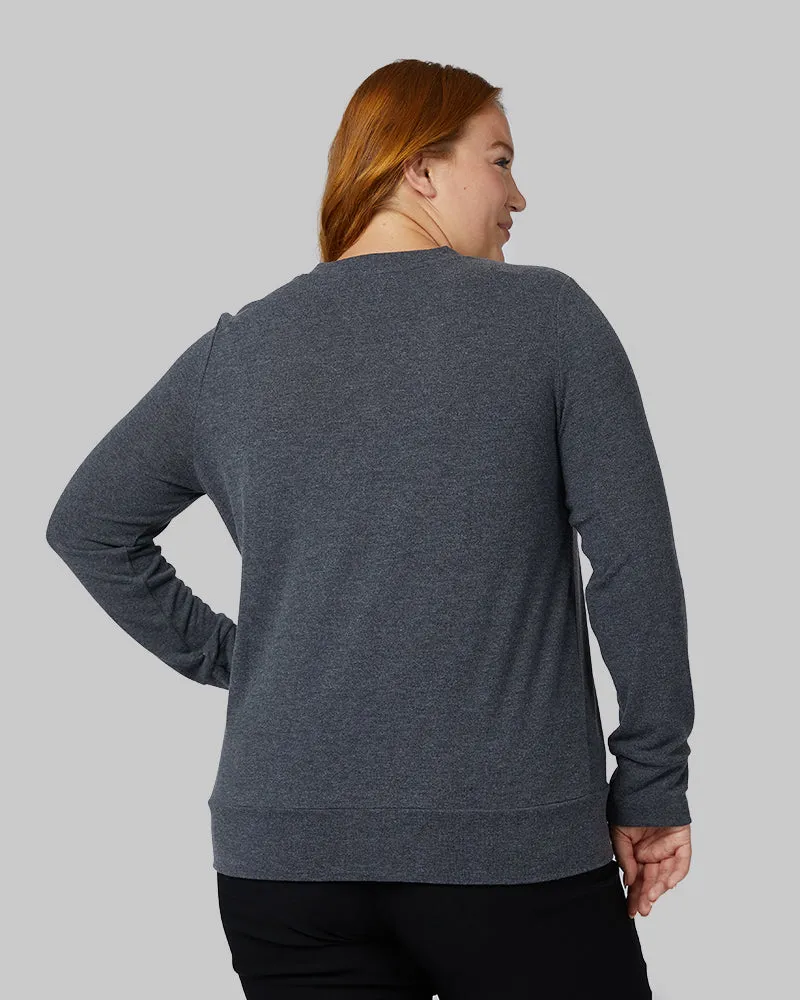 WOMEN'S SOFT SWEATER KNIT VNECK TOP